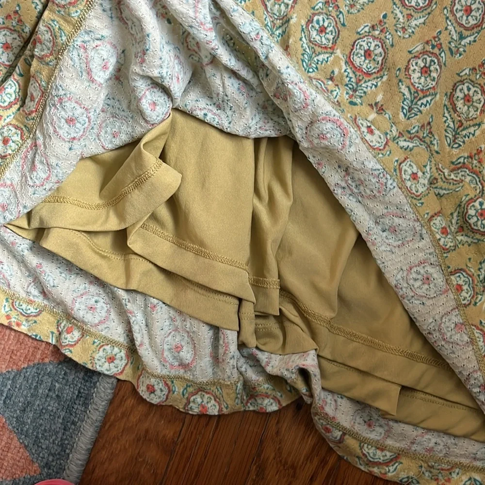 Free People Yellow and Pink Mini Dress - Picture 6 of 11